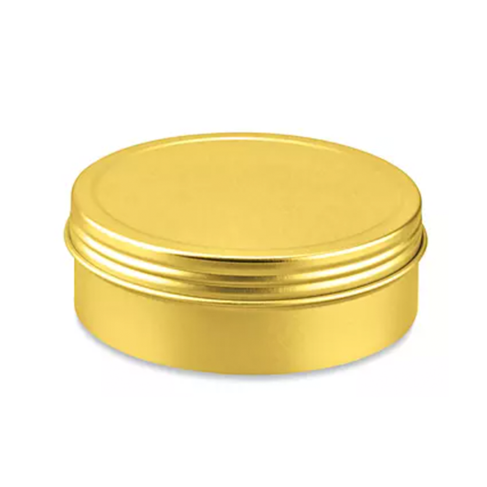 4 oz. Gold Flat Travel Tin Candles (Set of 24)