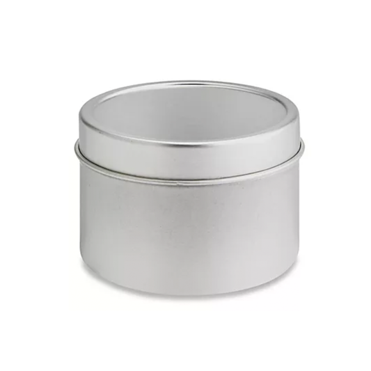 4 oz. Silver Deep Travel Tin Candles (Set of 24)