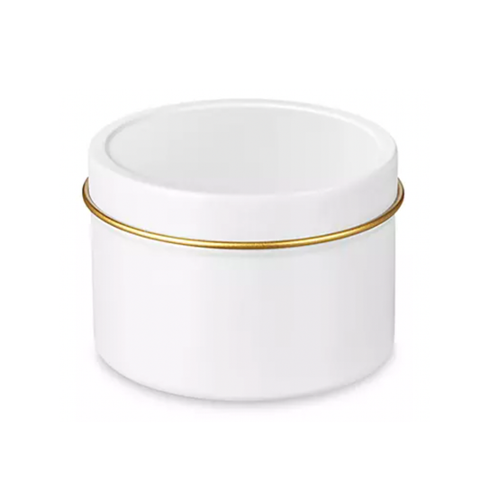 4 oz. White Deep Travel Tin Candles (Set of 24)